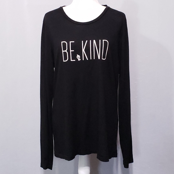 Be A Decent Being Tops - Be a Decent Being Be Kind Long Sleeve Graphic Tee